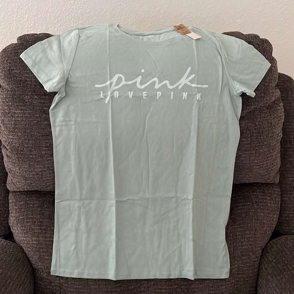 PINK shirt, size M, light green, new with tags